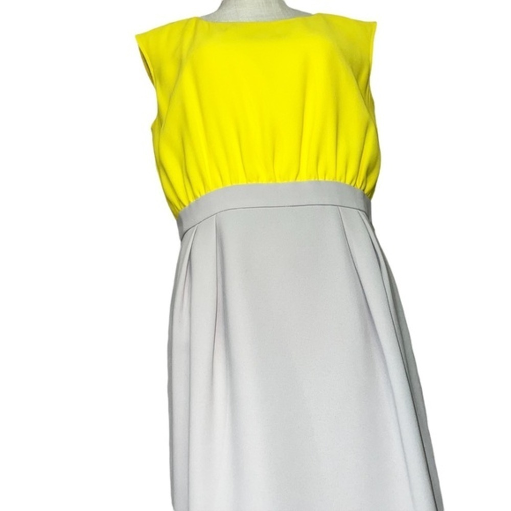 LOFT DRESS yellow and grey. size 8 - Picture 3 of 5